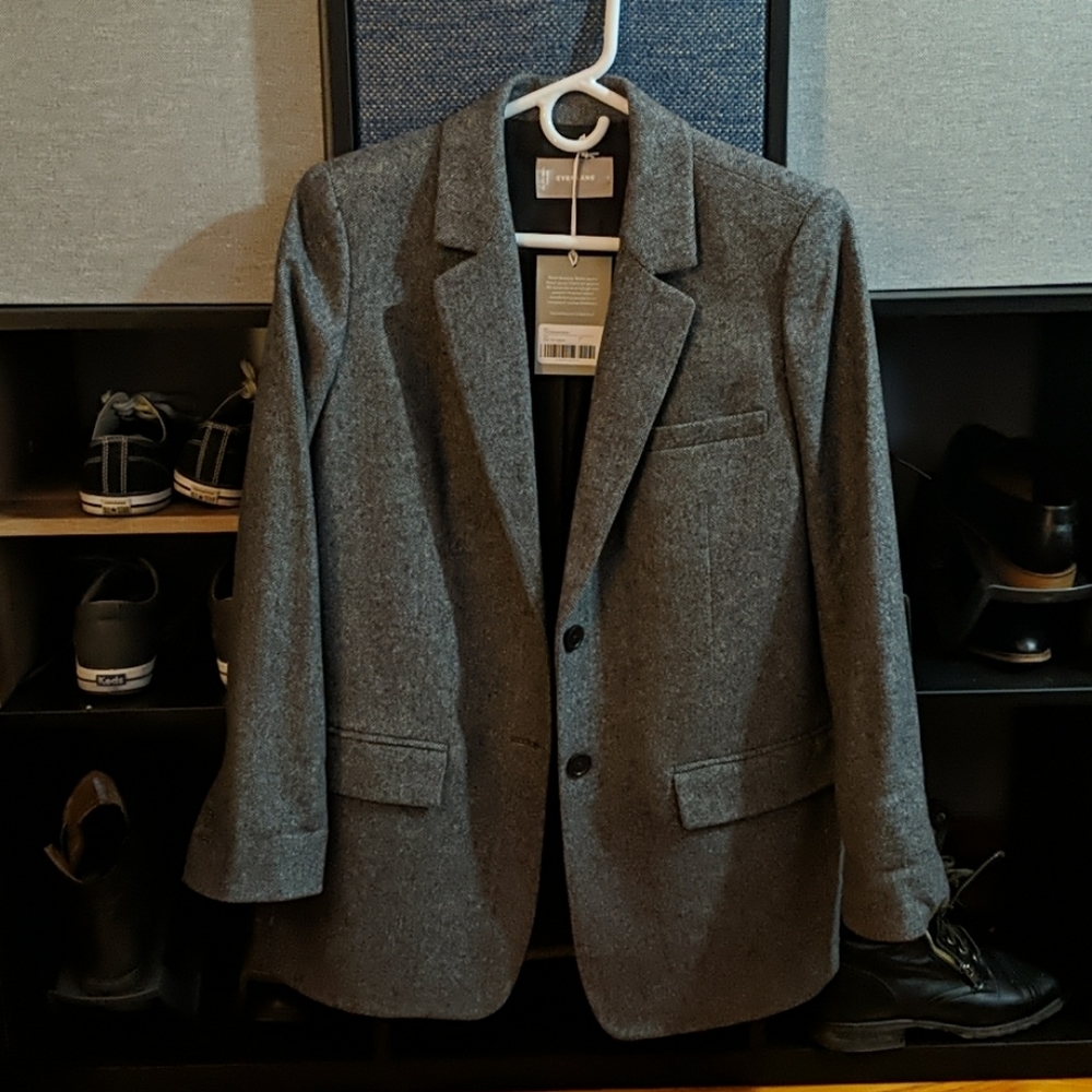 Everlane Oversized Blazer in grey herringbone